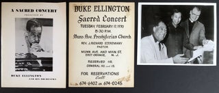 Item #H34079 Flyer, photo and program from Duke Ellington's Sacred Concert, East Orange NJ 1970,...