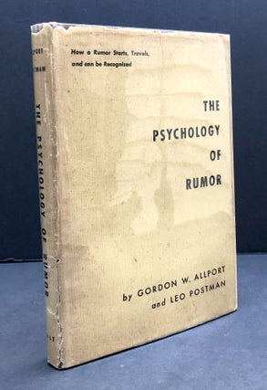 Item #H34161 The Psychology of Rumor. Gordon W. Allport, Leo Postman
