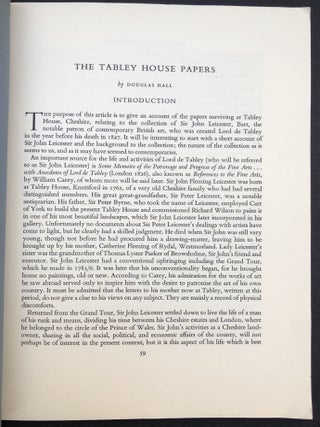 The Tabley House Papers | Douglas Hall | First Printing