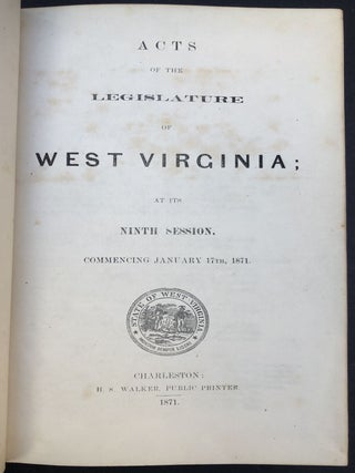 Acts of the Legislaature of West Virginia at its Ninth Sesson, Commending January 17th, 1871