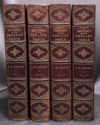 Item #H34271 A Short History of the English People, 4 volumes, leather bound. J. R. Green