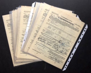 Item #H34297 49 Prohibition Era 1931 permits to purchase alcohol, New Jersey. Treasury Department