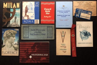 Item #H34301 Group of 1934-1937 brochures, booklets, passenger lists, receipts, etc., for trip to...