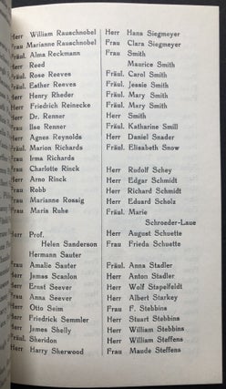 Group of 1934-1937 brochures, booklets, passenger lists, receipts, etc., for trip to Italy, Switzerland and Germany