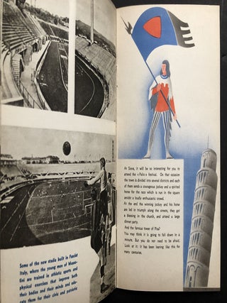 Group of 1934-1937 brochures, booklets, passenger lists, receipts, etc., for trip to Italy, Switzerland and Germany