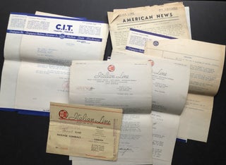 Group of 1934-1937 brochures, booklets, passenger lists, receipts, etc., for trip to Italy, Switzerland and Germany
