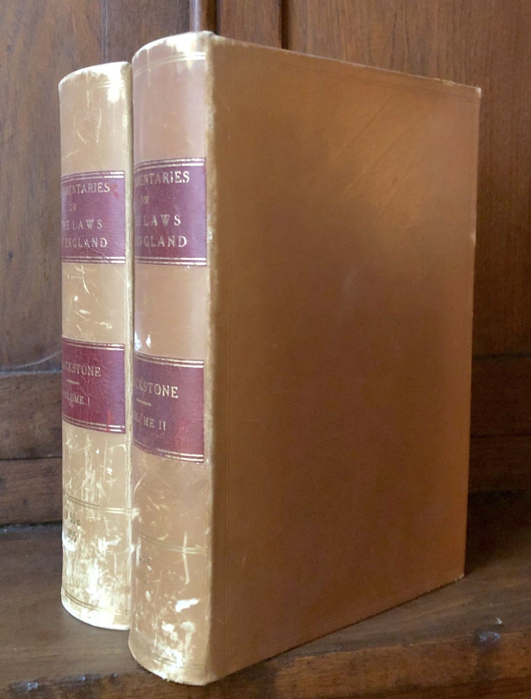 Item #H34412 Commentaries on the Laws of England (2 vols., 1855). William Blackstone.