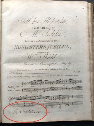 Bound volume of 1780s-1800s music, many Irish imprints