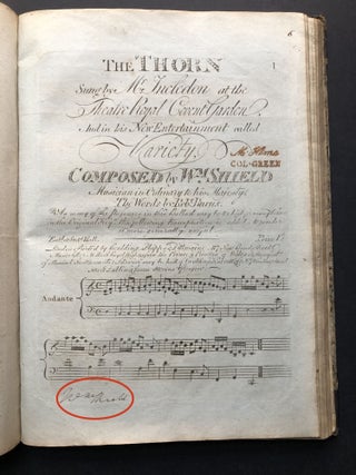 Bound volume of 1780s-1800s music, many Irish imprints