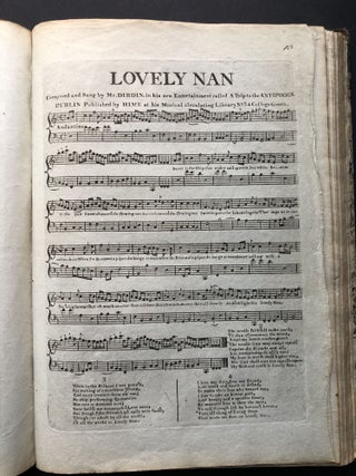 Bound volume of 1780s-1800s music, many Irish imprints