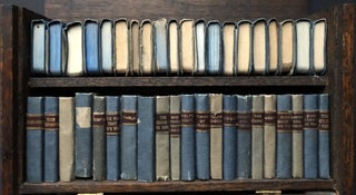 Miniature Shakespeare, 40 volumes, ca. 1900s, in handsome Stickley style mission oak cabinet