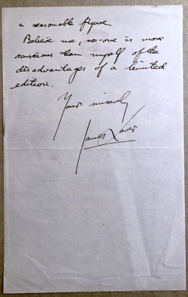 A Stitch in Time; or Pride Prevents a Fall - with letter from Laver