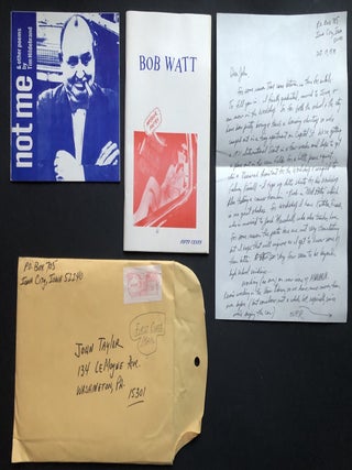 Archive of 200 acceptance/rejection notes and literary correspondence to poet John Alfred Taylor including Robert Bly, Joseph McElroy, Dave Smith, Mona Van Duyn, John Williams, Thomas Williams, et al.