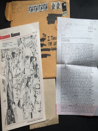 Archive of 200 acceptance/rejection notes and literary correspondence to poet John Alfred Taylor including Robert Bly, Joseph McElroy, Dave Smith, Mona Van Duyn, John Williams, Thomas Williams, et al.