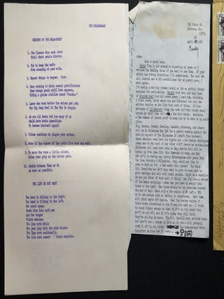 Archive of 200 acceptance/rejection notes and literary correspondence to poet John Alfred Taylor including Robert Bly, Joseph McElroy, Dave Smith, Mona Van Duyn, John Williams, Thomas Williams, et al.