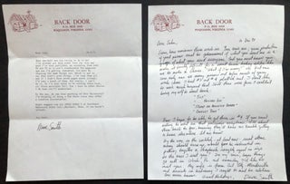 Archive of 200 acceptance/rejection notes and literary correspondence to poet John Alfred Taylor including Robert Bly, Joseph McElroy, Dave Smith, Mona Van Duyn, John Williams, Thomas Williams, et al.