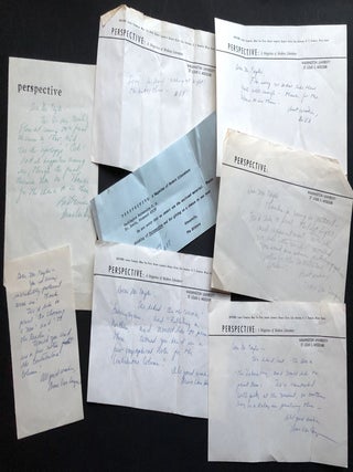 Archive of 200 acceptance/rejection notes and literary correspondence to poet John Alfred Taylor including Robert Bly, Joseph McElroy, Dave Smith, Mona Van Duyn, John Williams, Thomas Williams, et al.