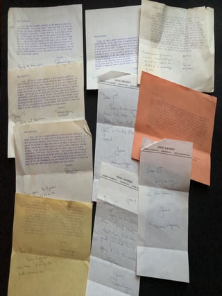 Archive of 200 acceptance/rejection notes and literary correspondence to poet John Alfred Taylor including Robert Bly, Joseph McElroy, Dave Smith, Mona Van Duyn, John Williams, Thomas Williams, et al.