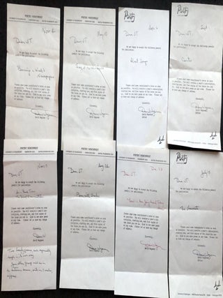Archive of 200 acceptance/rejection notes and literary correspondence to poet John Alfred Taylor including Robert Bly, Joseph McElroy, Dave Smith, Mona Van Duyn, John Williams, Thomas Williams, et al.
