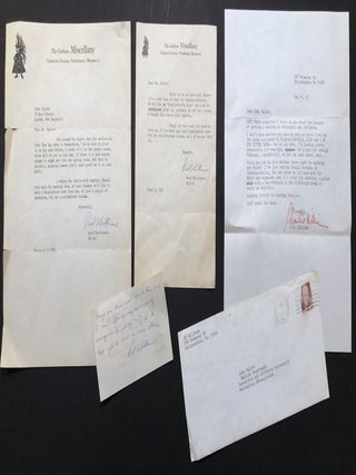 Archive of 200 acceptance/rejection notes and literary correspondence to poet John Alfred Taylor including Robert Bly, Joseph McElroy, Dave Smith, Mona Van Duyn, John Williams, Thomas Williams, et al.