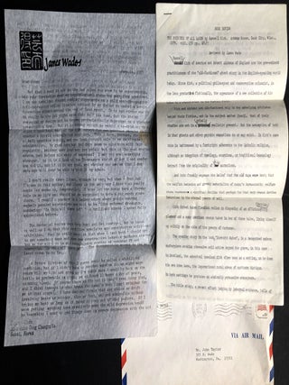 Archive of over 125 letters, 1966-1983, on poetry, music, Korea, Lovecraft, horror stories, science fiction, Arkham House