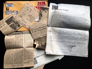 Archive of over 125 letters, 1966-1983, on poetry, music, Korea, Lovecraft, horror stories, science fiction, Arkham House