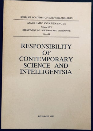 Item #H35027 Responsibility of Contemporary Science and Intelligentsia, Symposium Organized by...
