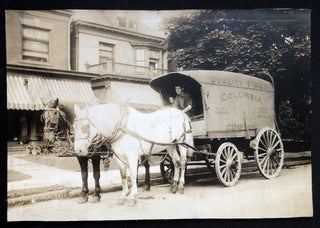 Item #H35101 Original 8.25 x 5.5" 1910s photo: Columbia Ice Company, Pittsburgh horse-drawn carriage
