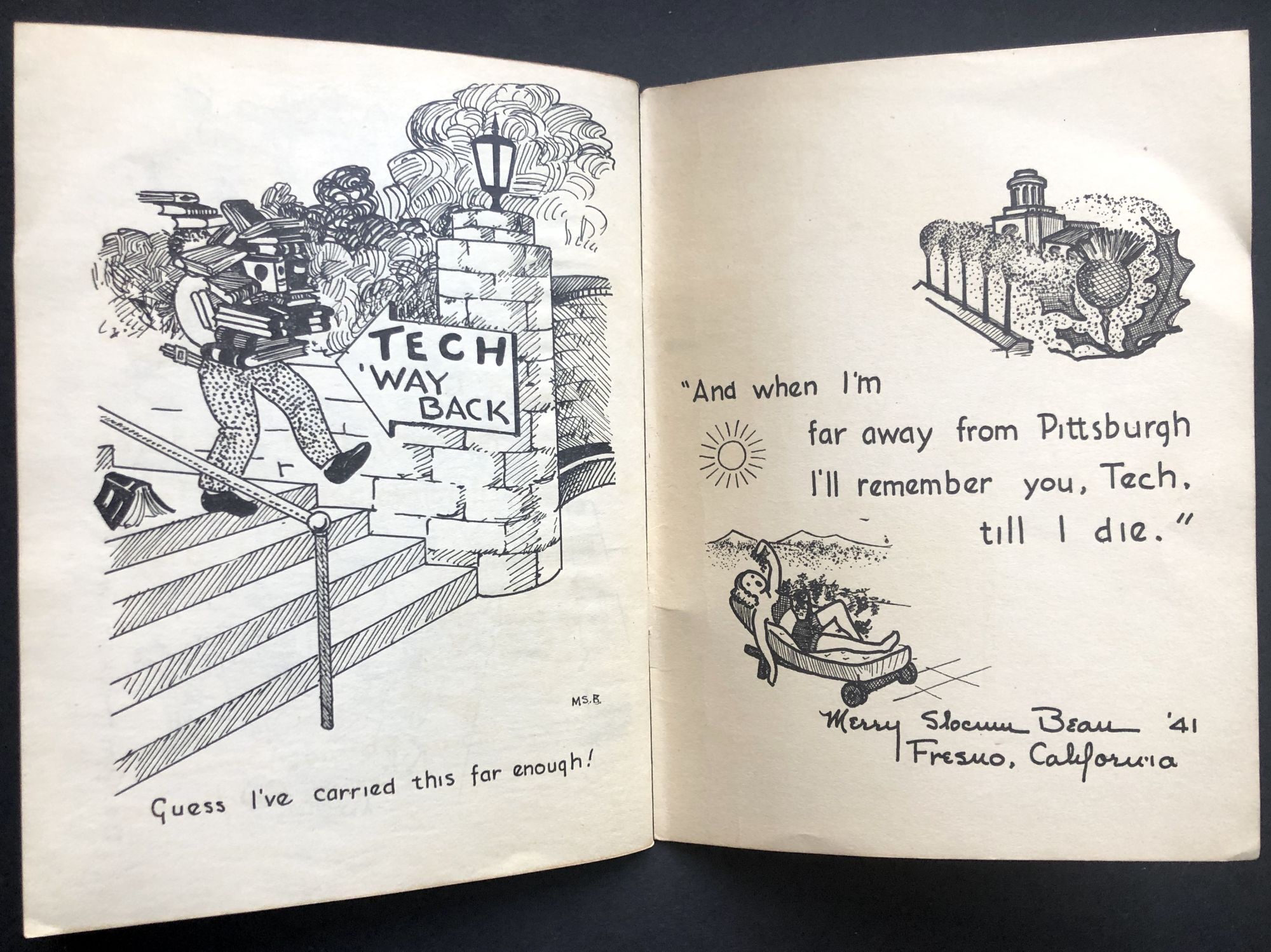 Skibo Sketches 1945 : Cartoons of college life at Carnegie Institute of ...