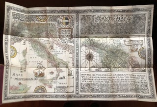 Dante Map (1892) with large folding linen backed hand colored map