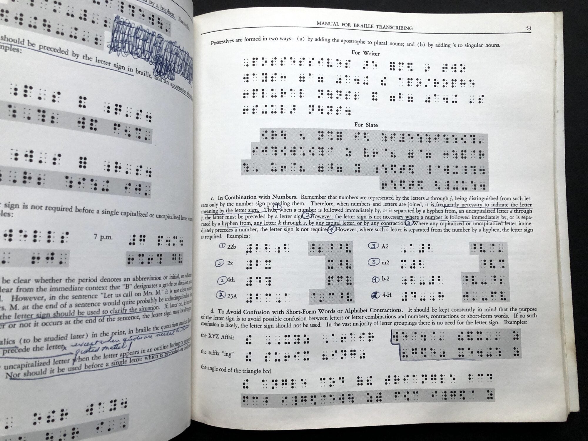 Braille Math Textbook Example Code of Braille Textbook Formats and Techniques 1965 and Instruction ...
