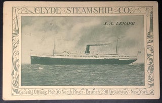 Item #H35325 1915 postcard of the S. S. Lenape. Clyde Steamship Co