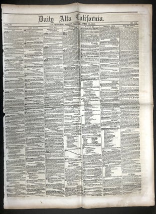 Item #H35331 Daily Alta California newspaper April 25, 1853 San Francisco