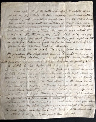 Item #H35362 Ca. 1790 handwritten one page memoir of Revolutionary War activities in Dedham, MA...