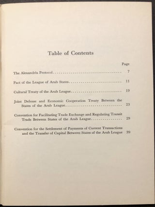 Basic Documents of the League of Arab States