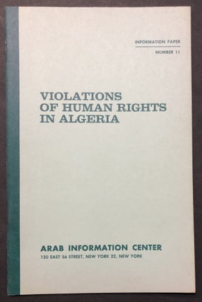 Item #H35485 Violations of Human Rights in Algeria
