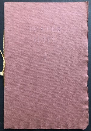 Item #H35518 Foster Hall, A Reminder of the Life and Work of Stephen Collins Foster, 1826-1864....