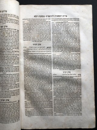 Hebrew edition of the Yoma tractate from the Mishnah and Babylonian Talmud, 1833