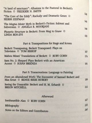 Beckett Translating / Translating Beckett | Alan Warren Friedman, eds ...