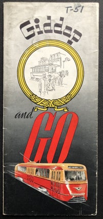 Item #H35633 "Giddap and Go" 1937 brochure, New Streamline Trolley poster of the 69 Squirrel Hill...