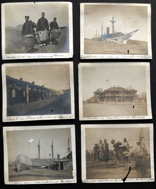 Item #H35639 Group of 6 1902 photos of Newchwang (Yingkou) China: USS Vicksburg, British Man o'...