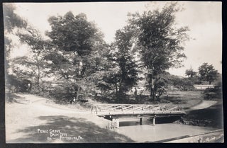 Item #H35714 Ca. 1908 9x6 original photo Picnic Grove at Dream City Park, Pittsburgh PA, Wilkinsburg