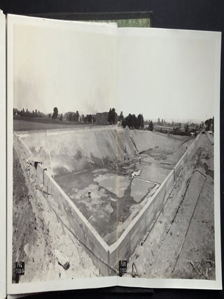 Photo album documenting 1926 construction of 5 million gallon reservoir near Pittsburgh
