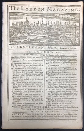 Item #H35789 The London Magazine, August 1751: folding map of Leicestershire