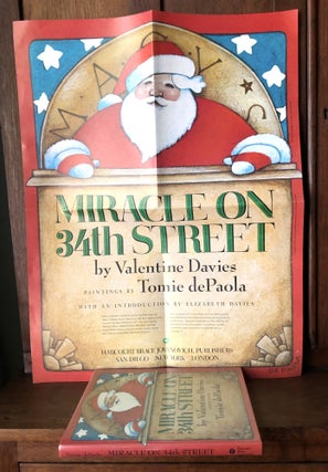 Item #H35897 Miracle on 34th Street -- inscribed by dePaola with poster. Valentine Davies, Tomie...