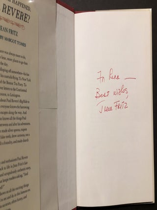 And Then What Happened, Paul Revere? -- inscribed by Fritz