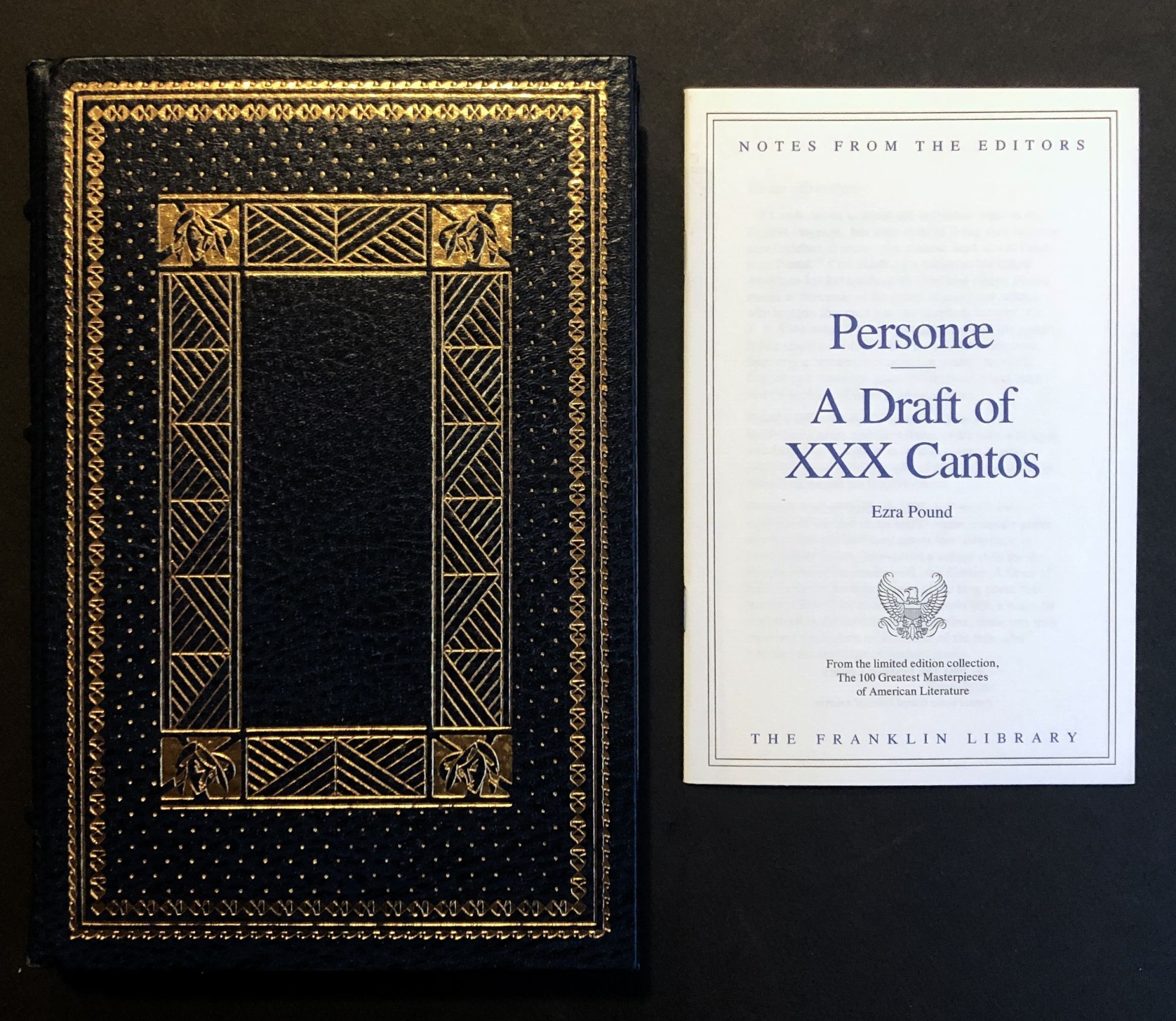 Personae / A Draft of XXX Cantos; Franklin Library full leather