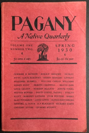 Item #H36053 Pagany, A Native Quarterly Spring 1930, Vol. 1 no. 2. Richard Johns, Louis Zukofsky,...