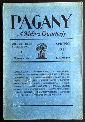 Item #H36057 Pagany, A Native Quarterly Spring 1932, Vol. 3 no. 2. Richard Johns, HD, ed. William...