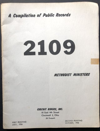 Item #H36138 A Compilation of Public Records: 2109 Methodist Ministers